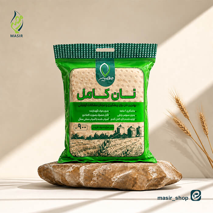 نان کامل گندم ۹۰۰ گرمی تکی